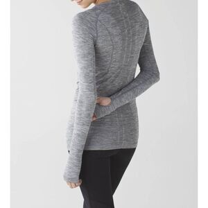 LULULEMON ATHLETICA Swiftly Tech Long Sleeve in Heathered Slate Size 4
